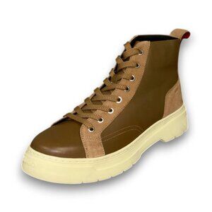 HUGO Urian Men's Brown Leather Hiking Boots US 9 (UK 8 EU 42) MSRP $199